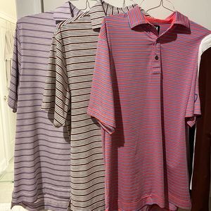 FJ Striped Men’s Golf Polo Bundle (3-Pack)